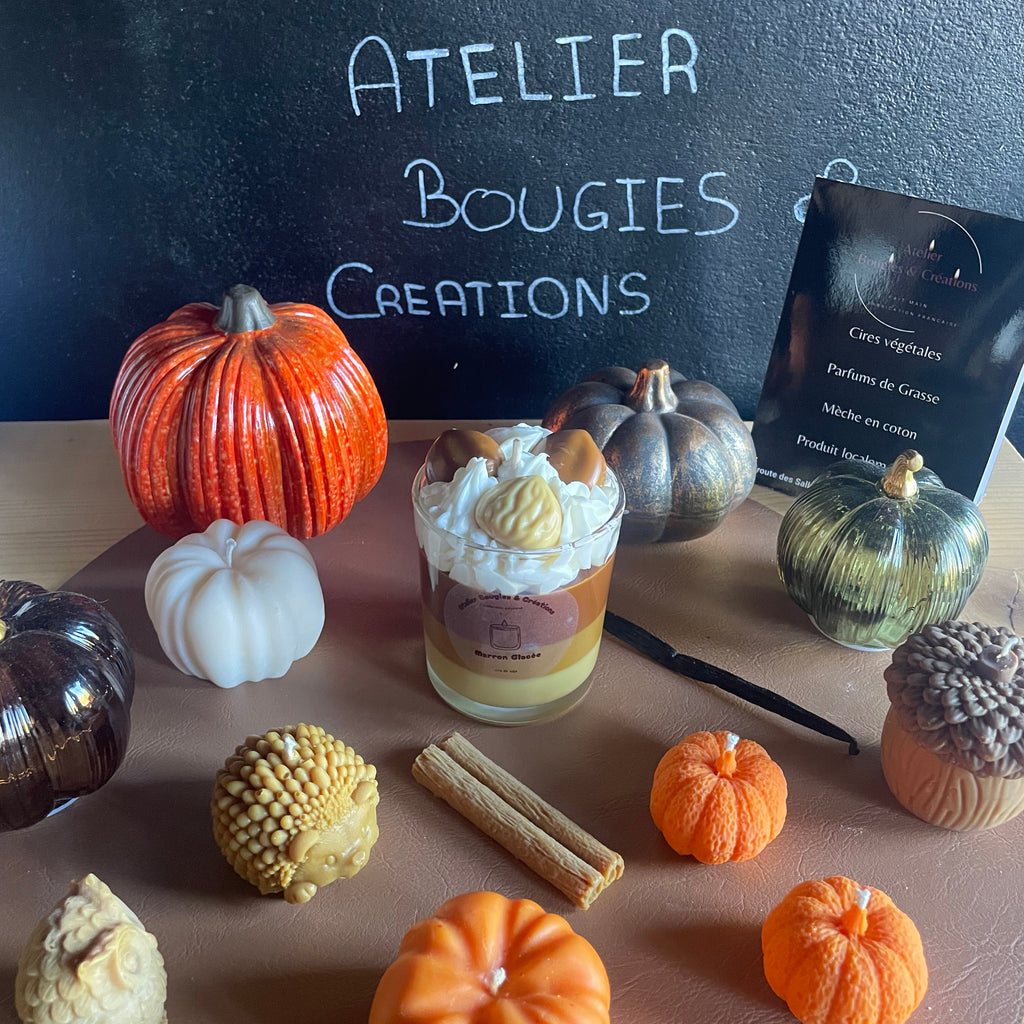 Bougie Marrons Glacés | Cire de soja naturelle | Atelier Bougies & Créations