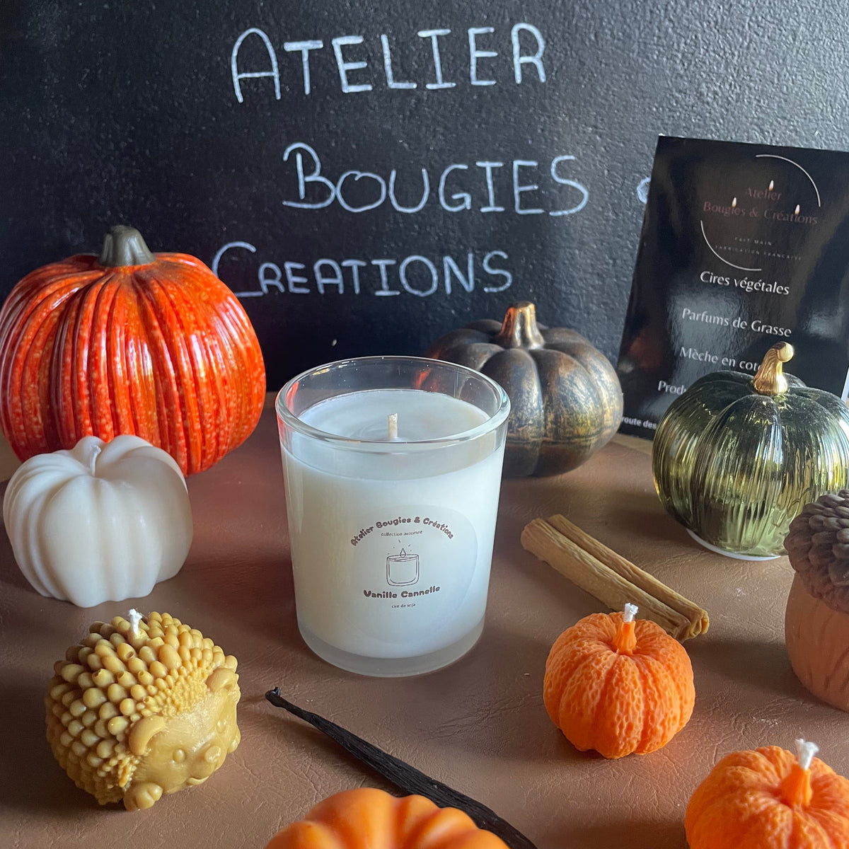 Bougie Vanille Cannelle  | Cire de soja naturelle | Atelier Bougies & Créations
