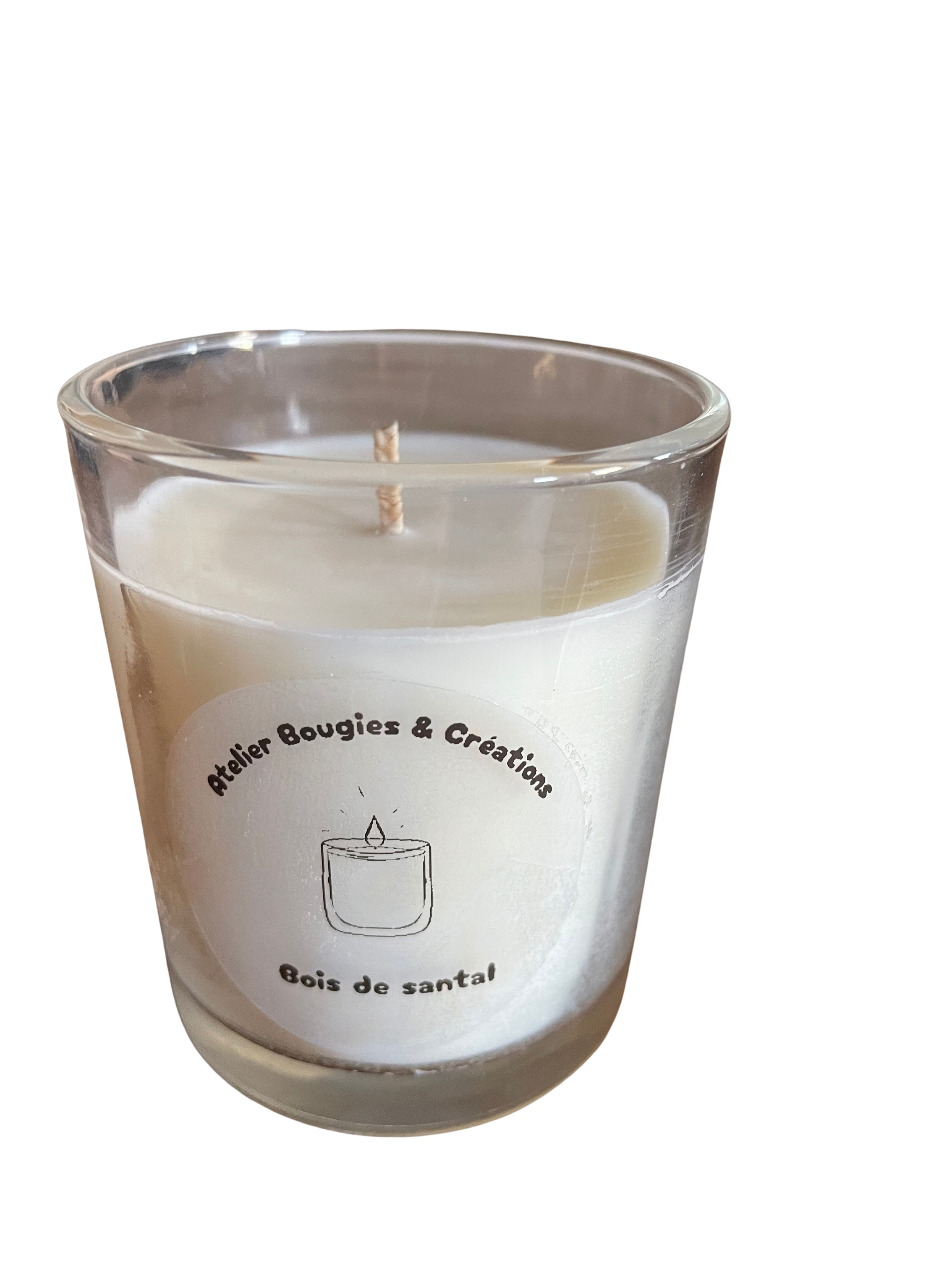 Bougie Bois de Santal 🌿 | Cire de Soja naturelle | Atelier Bougies & Créations