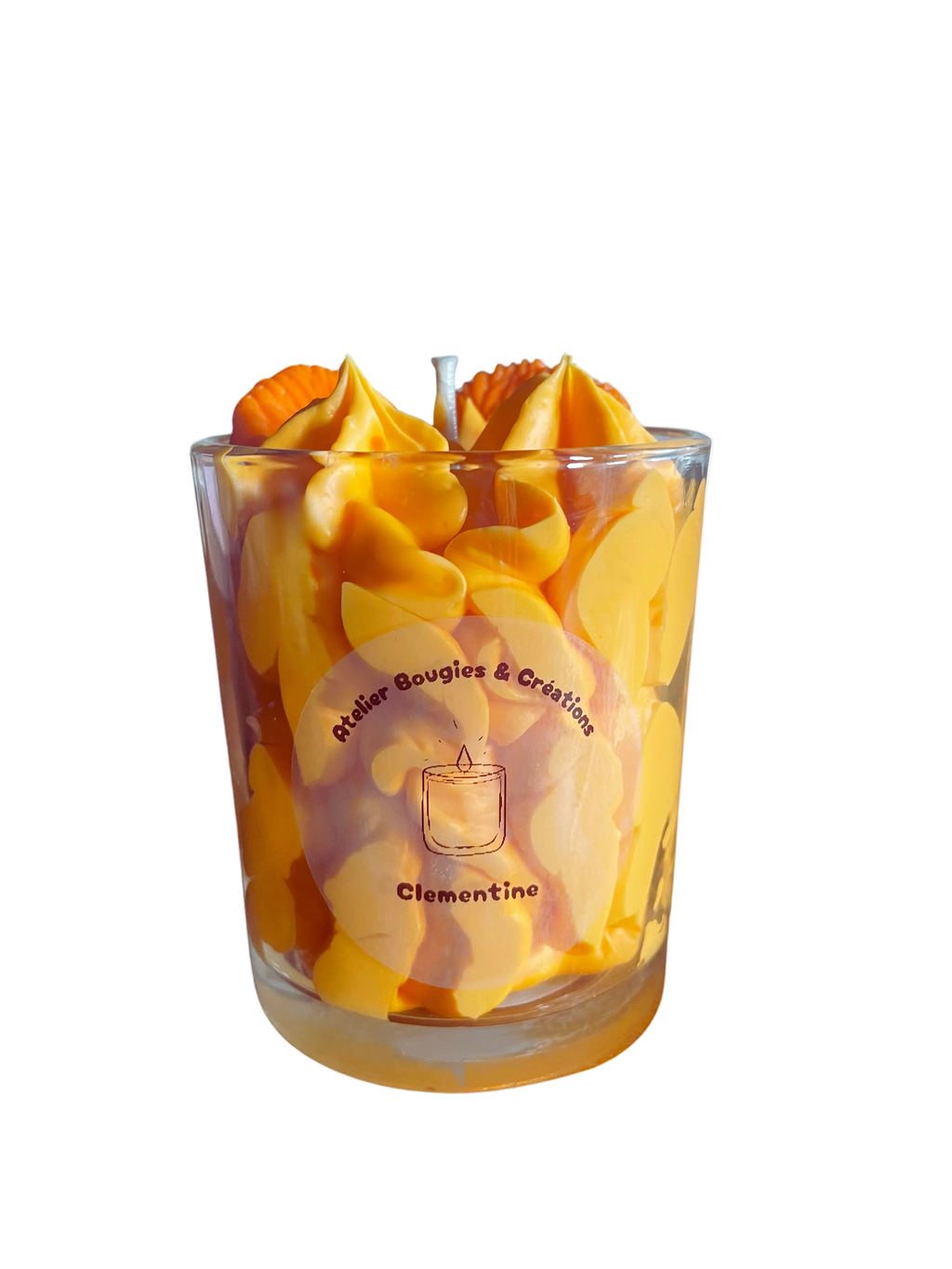 Bougie Clémentine 🍊 | Cire de Soja naturelle | Atelier Bougies & Créations