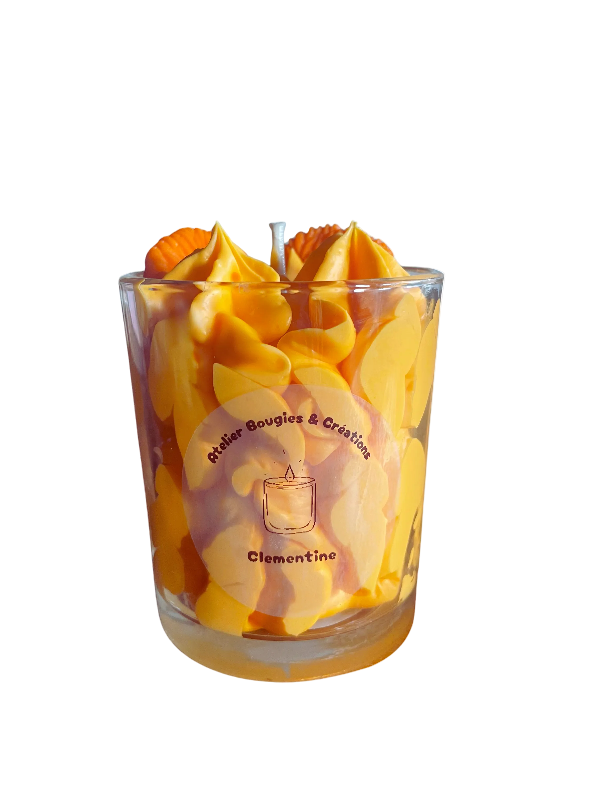 Bougie Clémentine 🍊 | Cire de Soja naturelle | Atelier Bougies & Créations