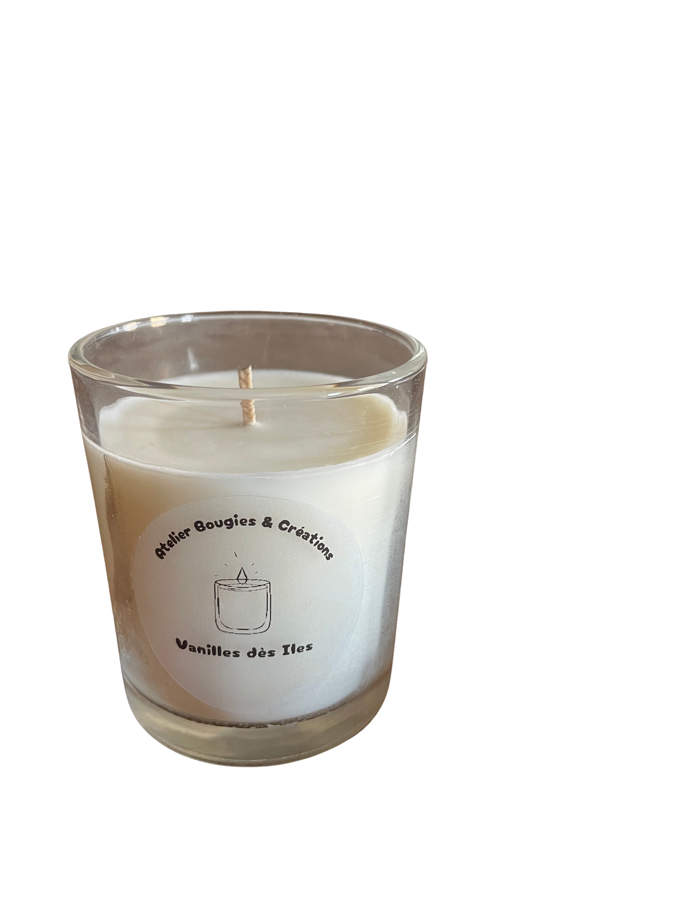 Bougie Vanille des Îles 🌴 | Cire de Soja naturelle | Atelier Bougies & Créations